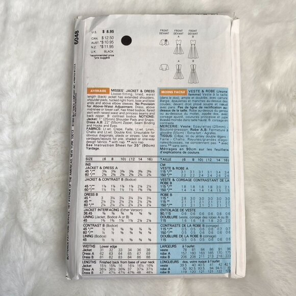 2 Butterick Kathryn Conover New York Sewing Patterns - Picture 5 of 5